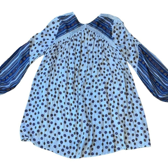 Free People Rain Shine Swing Dress Sz Small, Missing String To Lace Up - Picture 5 of 10